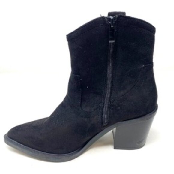TOP MODA Women's Heaven Western Heeled Zip Ankle Boot Black Size 6.5 - Picture 2 of 6